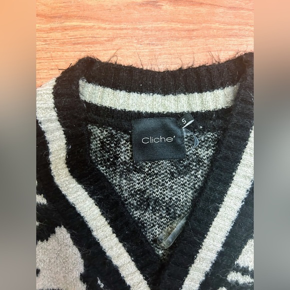 Cliché animal print cardigan size small - Picture 2 of 4